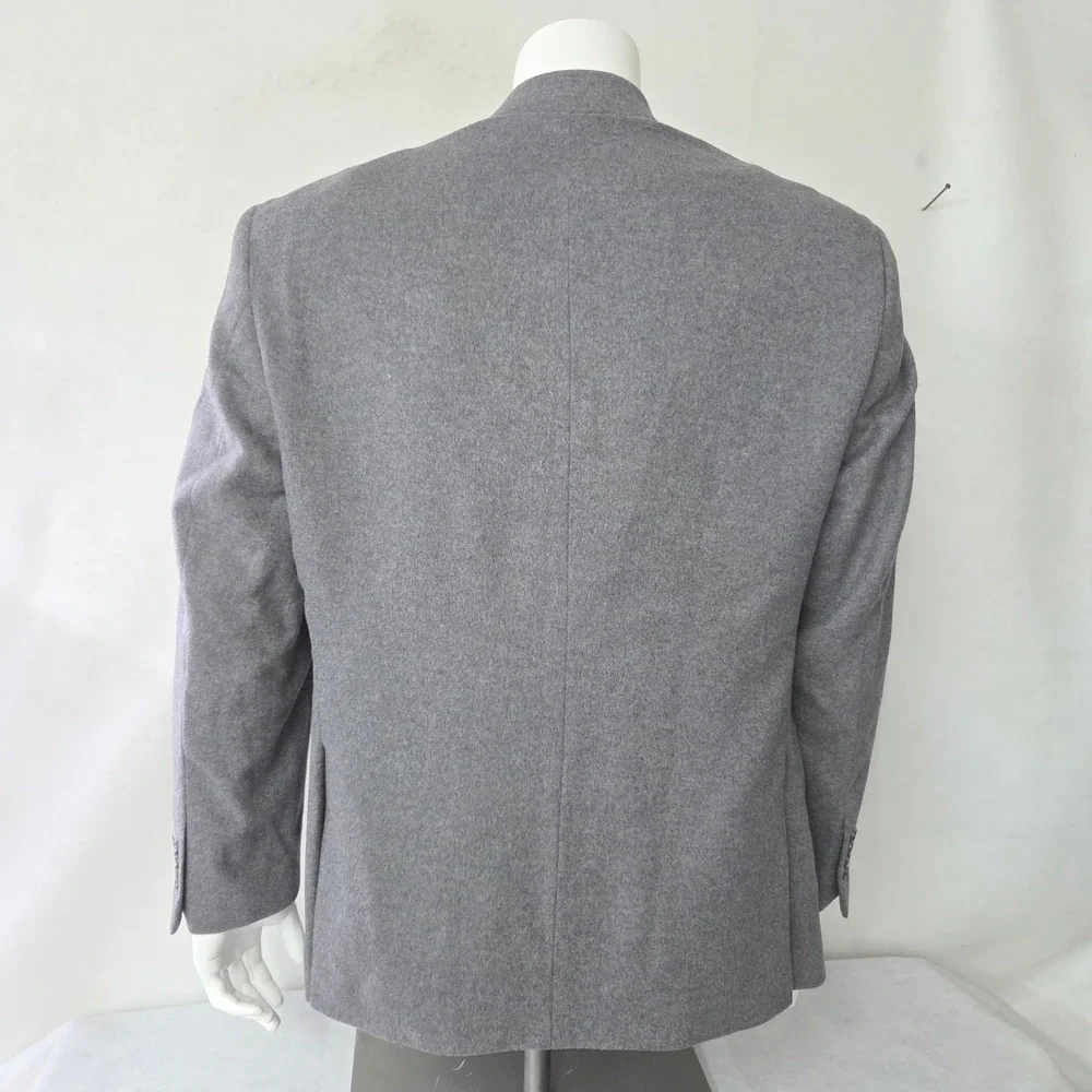 Jos‎ A Bank Mens Wool Silk Blend Charcoal Gray Blazer Sport Coat Size 44S Jacket